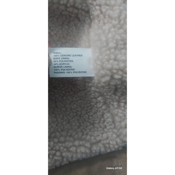 Vintage Gap Leather Barn Fleece Lined Coat Large - Picture 6 of 6